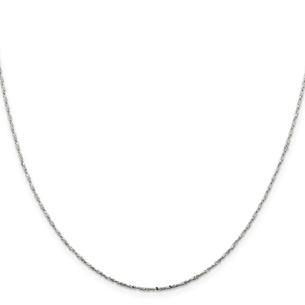 14 Inch Sterling Silver 1mm Twisted Serpentine Chain Necklace