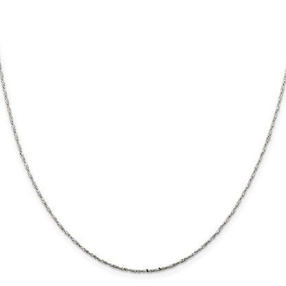 14 Inch Sterling Silver 1mm Twisted Serpentine Chain Necklace