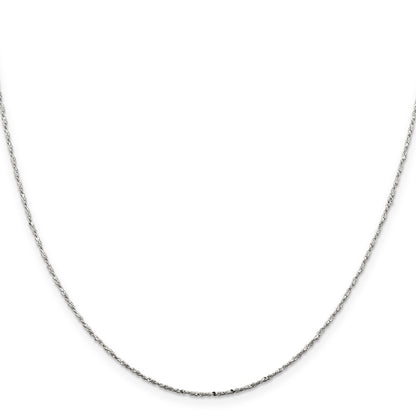 24 Inch Sterling Silver 1mm Twisted Serpentine Chain Necklace