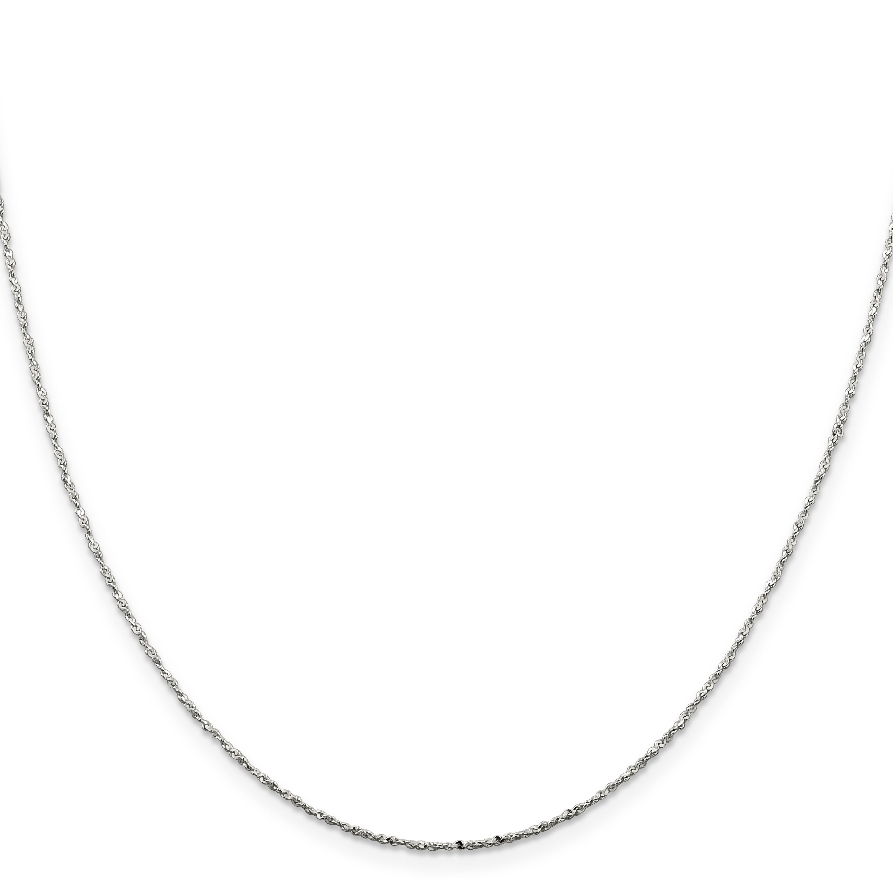20 Inch Sterling Silver 1mm Twisted Serpentine Chain Necklace