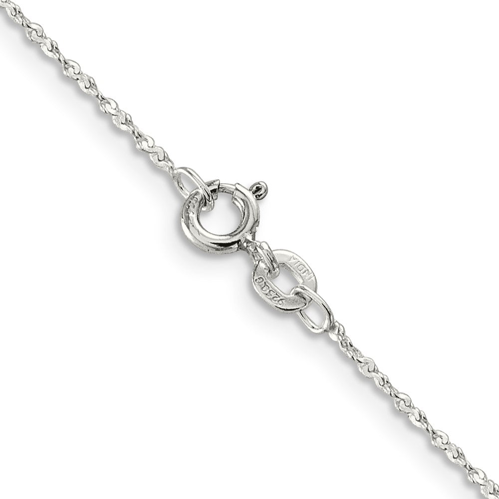 14 Inch Sterling Silver 1mm Twisted Serpentine Chain Necklace