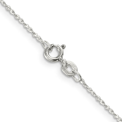 18 Inch Sterling Silver 1mm Twisted Serpentine Chain Necklace