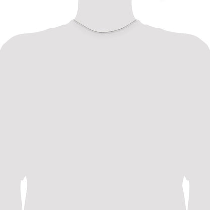 14 Inch Sterling Silver 1mm Twisted Serpentine Chain Necklace