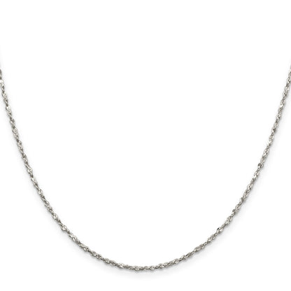 20 Inch Sterling Silver 1.8mm Twisted Serpentine Chain Necklace