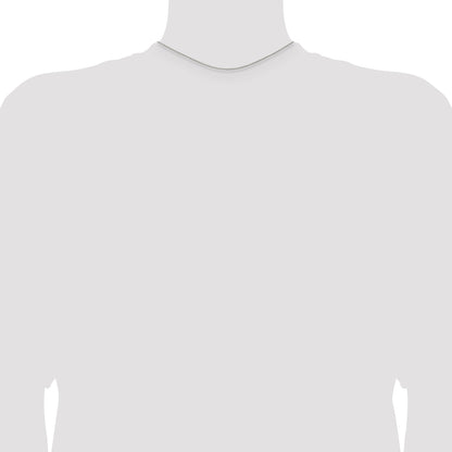 14 Inch Sterling Silver 1mm Open Elongated Link Curb Chain Necklace