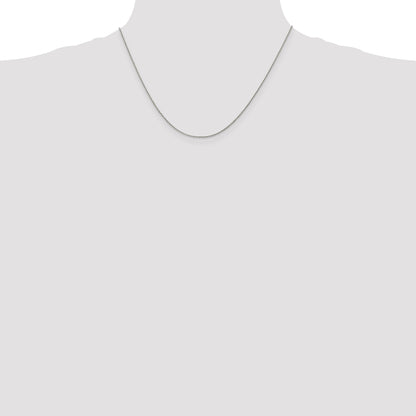 18 Inch Sterling Silver 1mm Open Elongated Link Curb Chain Necklace