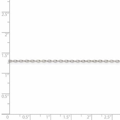 42 Inch Sterling Silver 1.4mm Beveled Oval Cable Chain Necklace