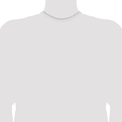 14 Inch Sterling Silver 1.4mm Flat Oval Cable Chain Necklace