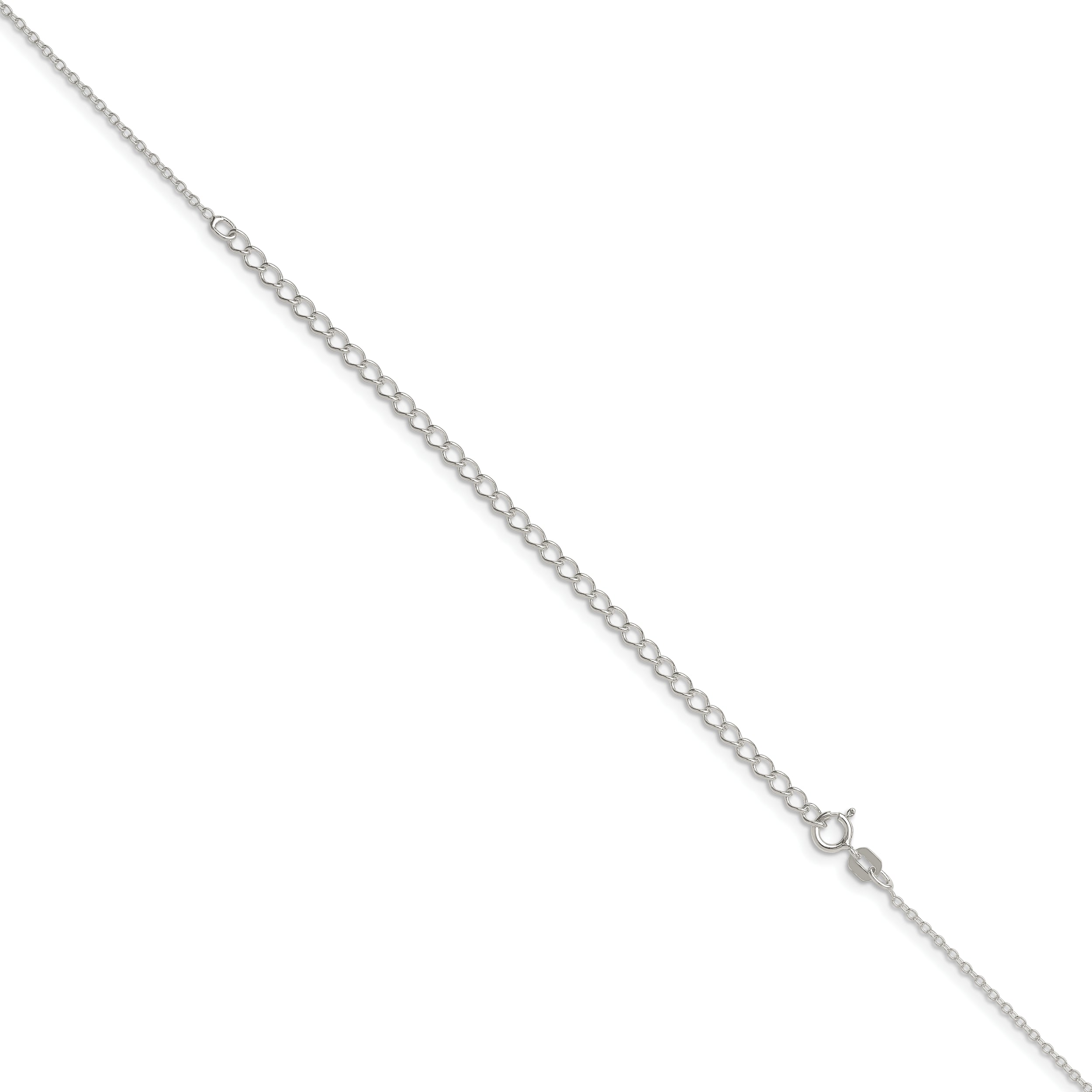 22 Inch Sterling Silver 1.10mm Forzantina Cable Chain W/4In Ext.