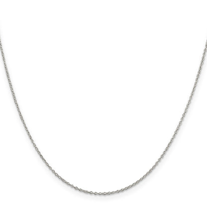 20 Inch Sterling Silver Rhodium-Plated 1.1mm Forzantina Cable Chain Necklace
