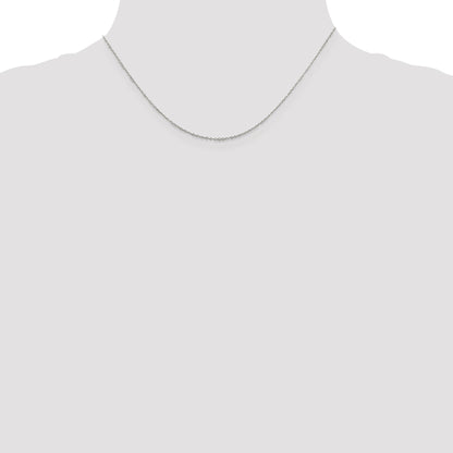 16 Inch Sterling Silver Rhodium-Plated 1.1mm Forzantina Cable Chain Necklace