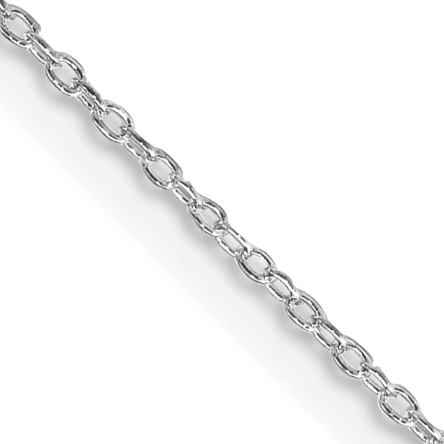 16 Inch Sterling Silver Rhodium-Plated 1.1mm Forzantina Cable Chain Necklace