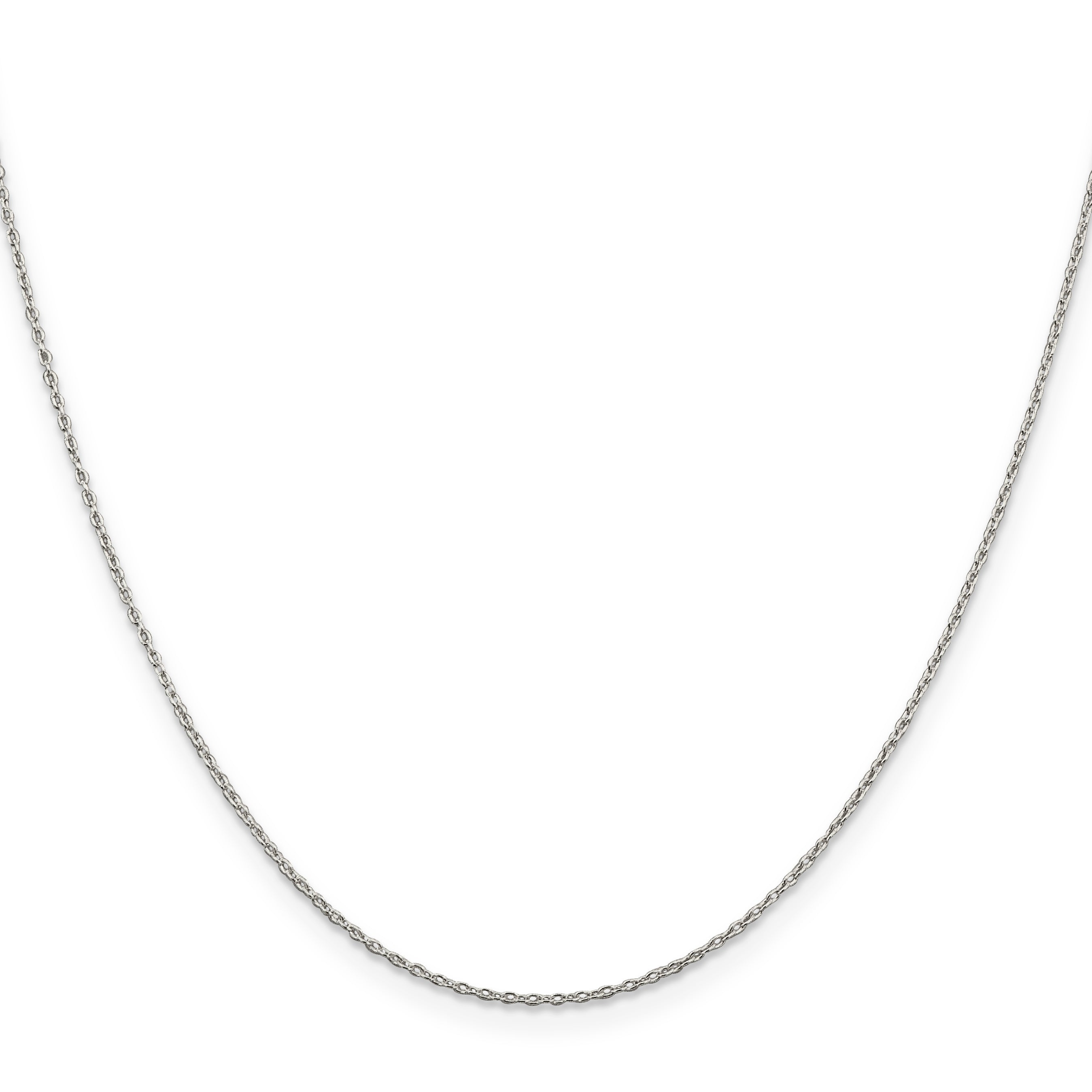 18 Inch Sterling Silver 1.30mm Forzantina Cable Chain Necklace