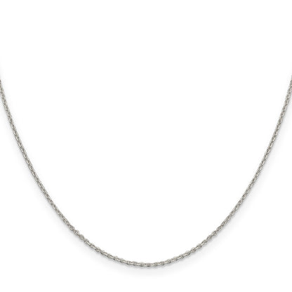 26 Inch Sterling Silver 1.25mm Diamond-Cut Forzantina Cable Chain Necklace