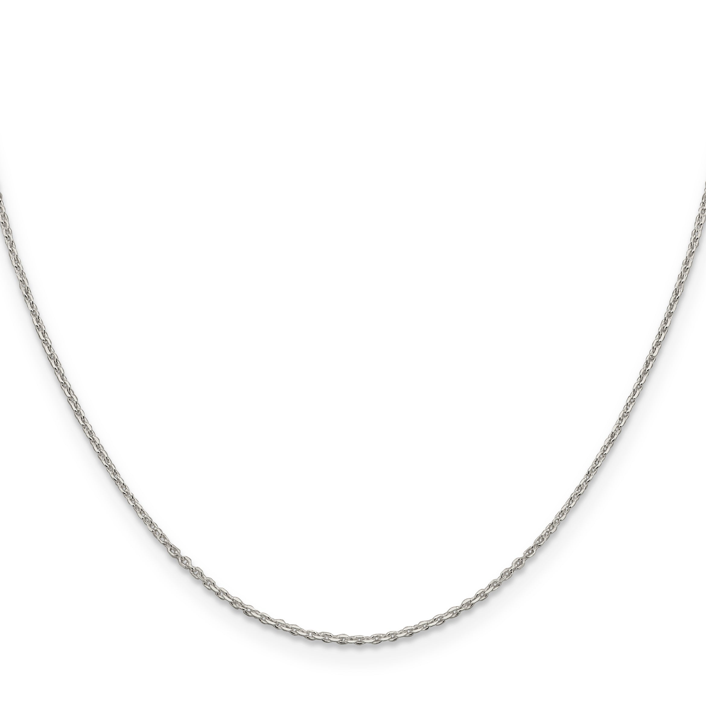 24 Inch Sterling Silver 1.25mm Diamond-Cut Forzantina Cable Chain Necklace