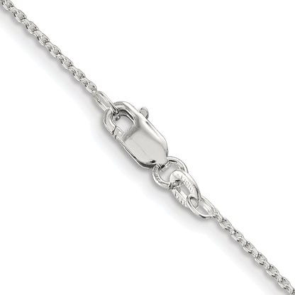 22 Inch Sterling Silver 1.25mm Diamond-Cut Forzantina Cable Chain Necklace