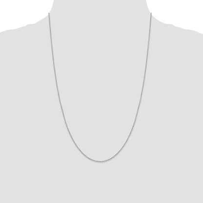 24 Inch Sterling Silver 1.25mm Diamond-Cut Forzantina Cable Chain Necklace