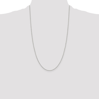 26 Inch Sterling Silver 1.25mm Diamond-Cut Forzantina Cable Chain Necklace