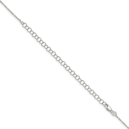 22 Inch Sterling Silver 1.25mm Diamond-Cut Forzantina Cable Chain W/4In Ext.