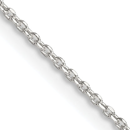 24 Inch Sterling Silver 1.25mm Diamond-Cut Forzantina Cable Chain Necklace