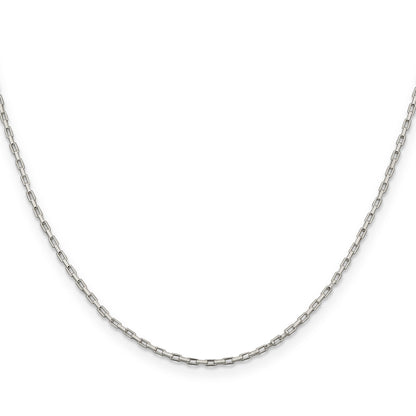 22 Inch Sterling Silver 1.3mm Elongated Box Chain Necklace