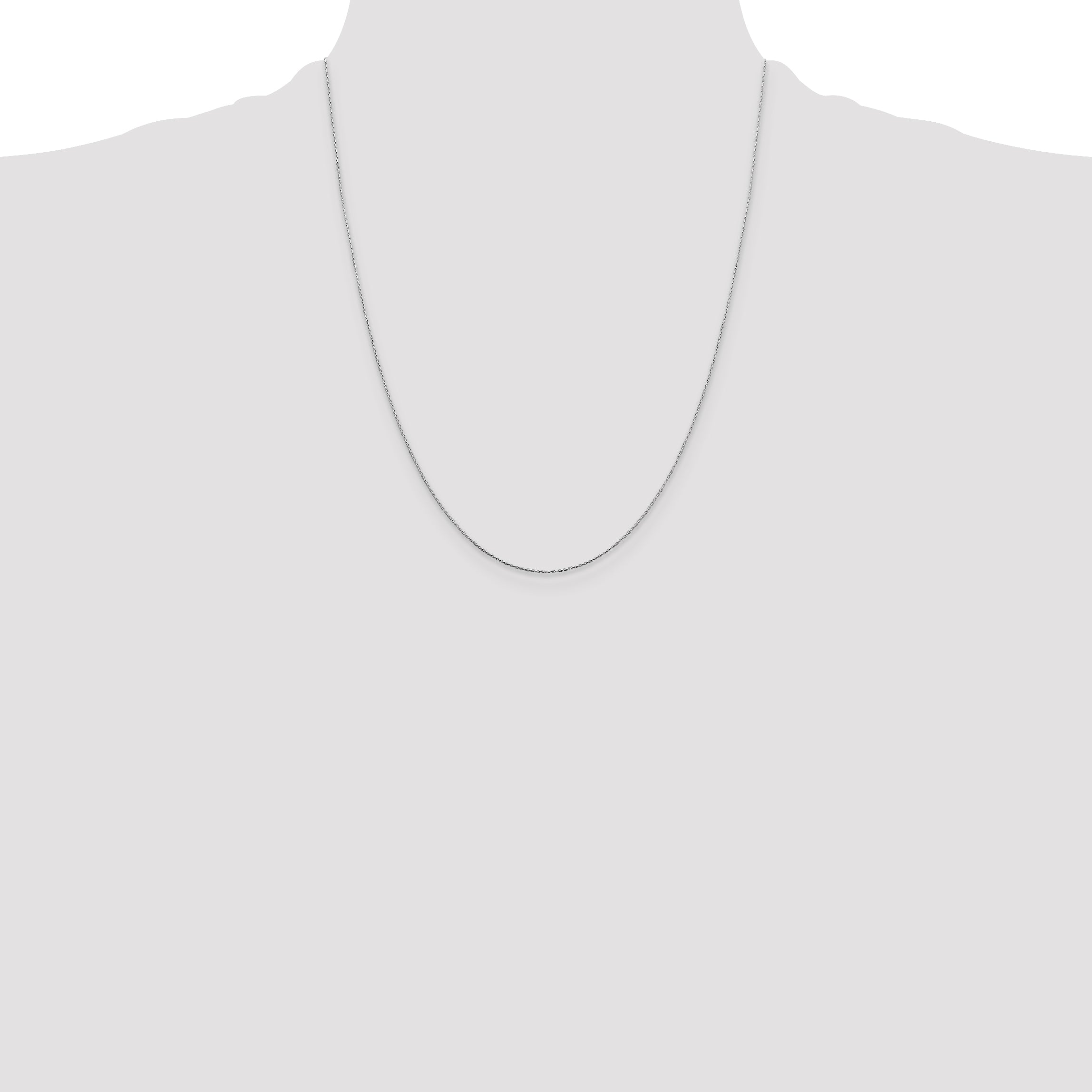 22 Inch Sterling Silver .6mm Oval Box Chain Necklace