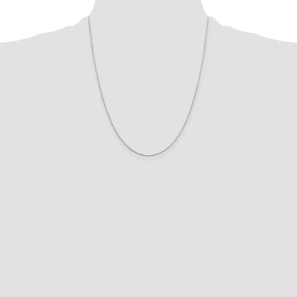 22 Inch Sterling Silver .6mm Oval Box Chain Necklace