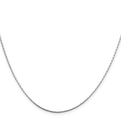 24 Inch Sterling Silver 1mm Oval Box Chain Necklace