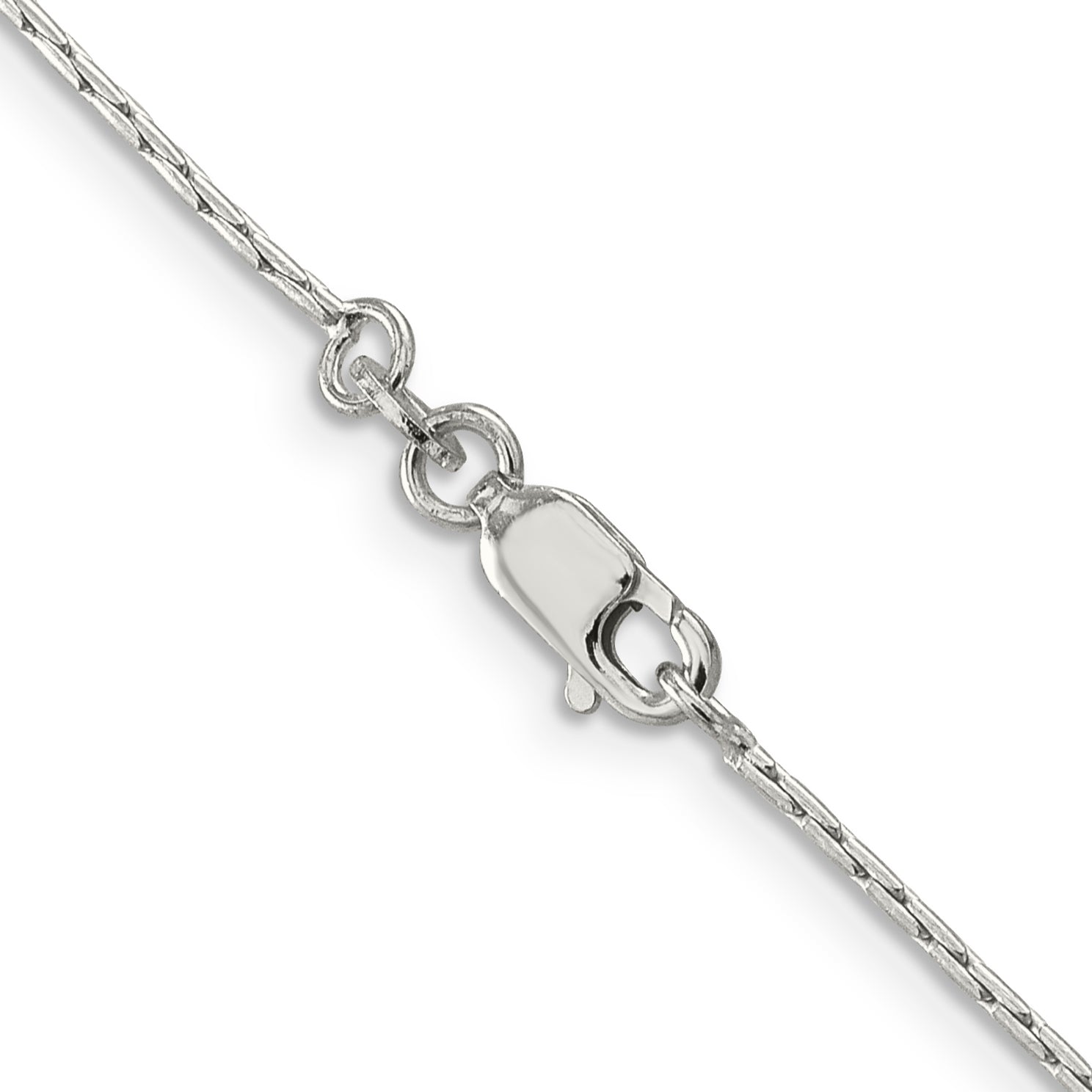 16 Inch Sterling Silver 1mm Oval Box Chain Necklace