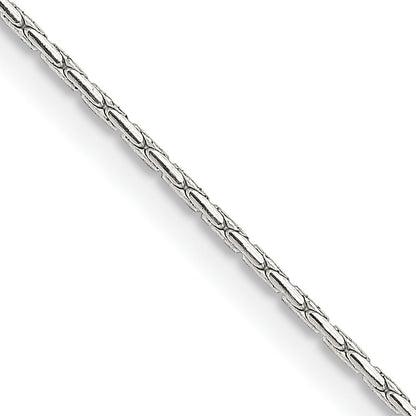 24 Inch Sterling Silver 1mm Oval Box Chain Necklace