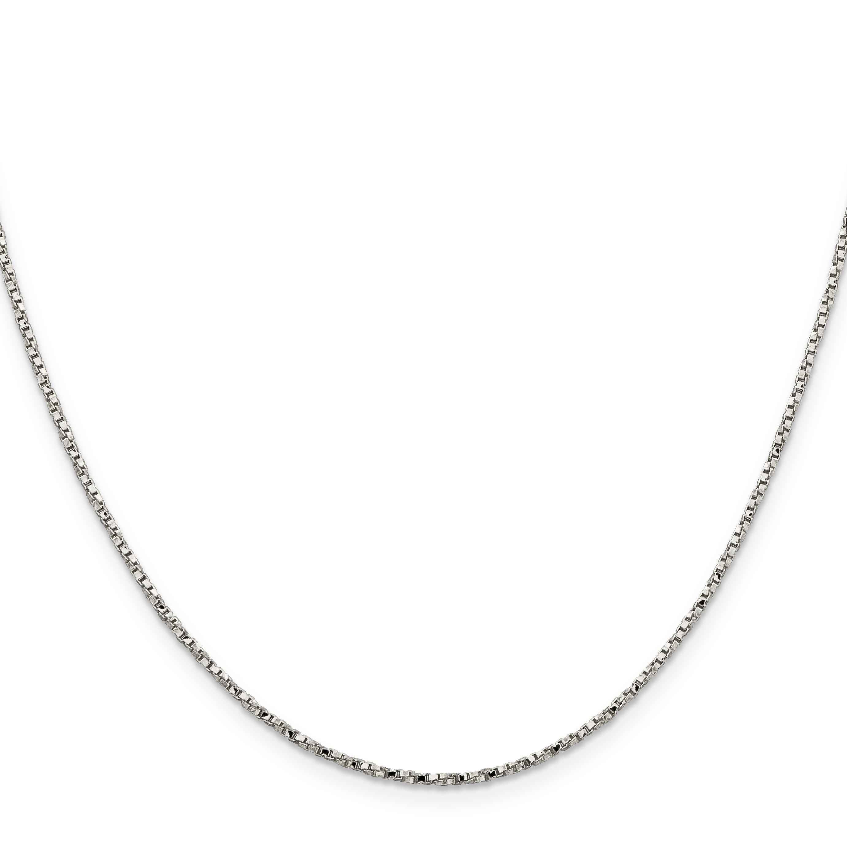 20 Inch Sterling Silver 1.35mm Twisted Box Chain Necklace