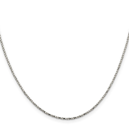 30 Inch Sterling Silver 1.35mm Twisted Box Chain Necklace