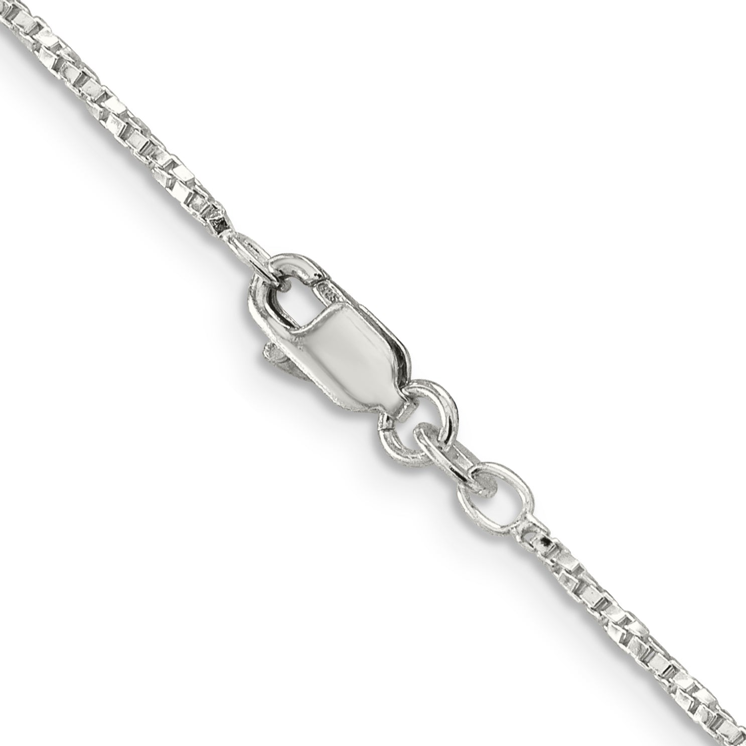 16 Inch Sterling Silver 1.35mm Twisted Box Chain Necklace