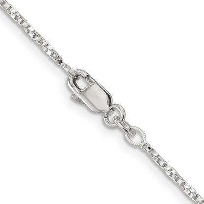 22 Inch Sterling Silver 1.35mm Twisted Box Chain Necklace