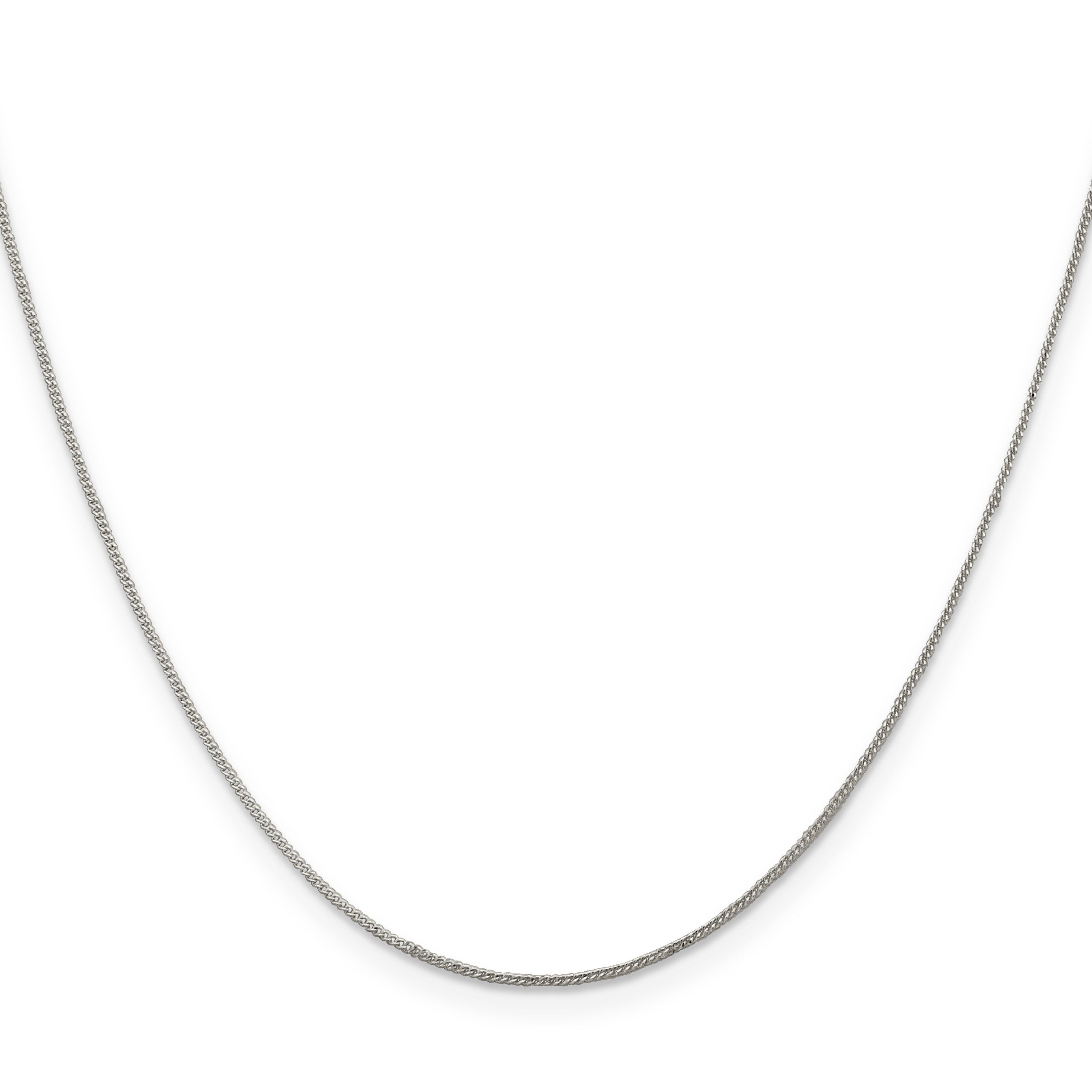 22 Inch Sterling Silver .8mm Curb Chain Necklace