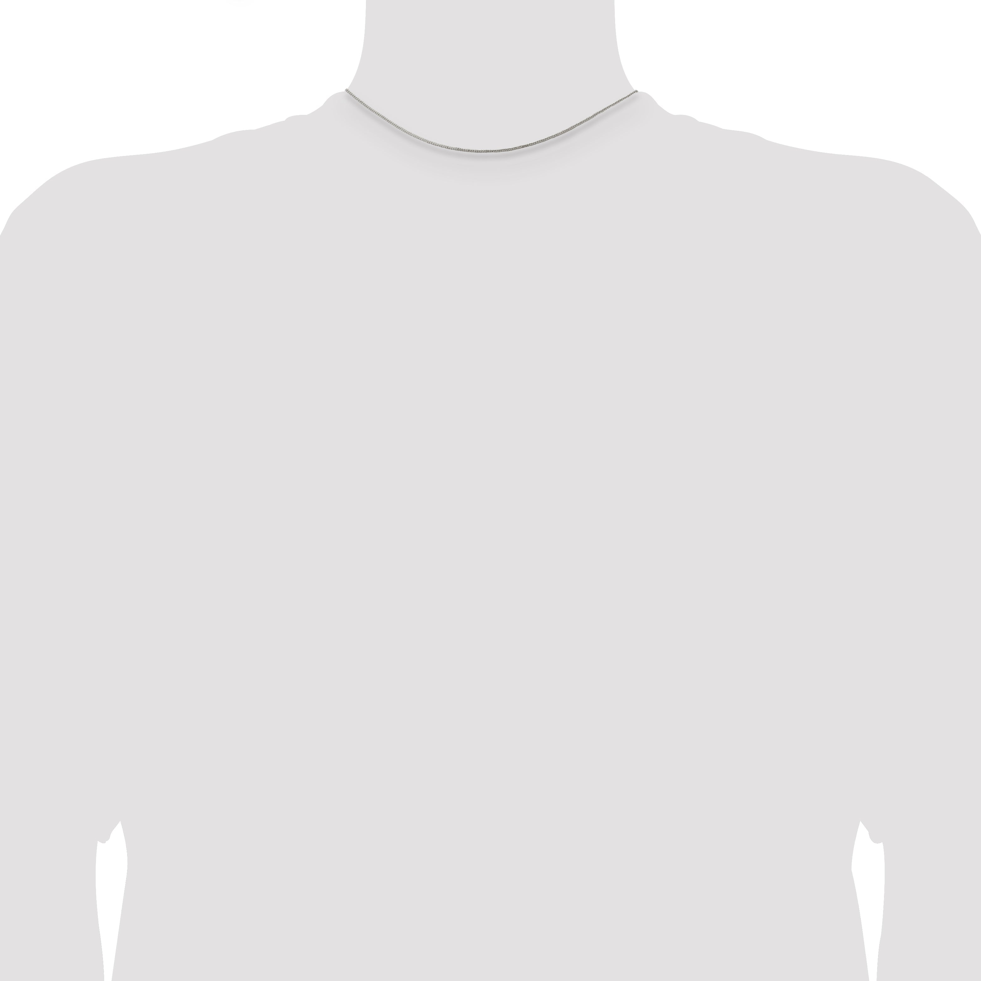 14 Inch Sterling Silver .8mm Curb Chain Necklace