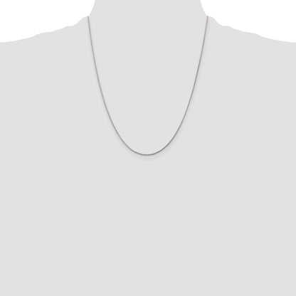 22 Inch Sterling Silver .8mm Curb Chain Necklace