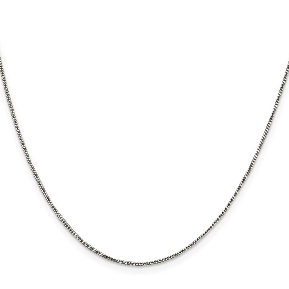 14 Inch Sterling Silver 1mm Curb Chain Necklace
