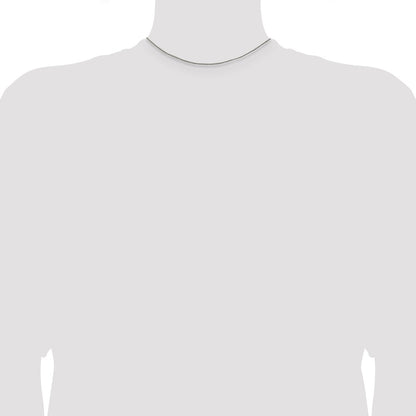 14 Inch Sterling Silver 1mm Curb Chain Necklace