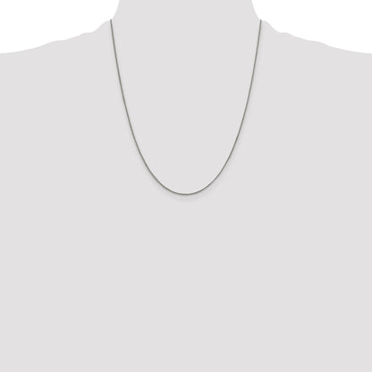 22 Inch Sterling Silver 1mm Curb Chain Necklace