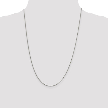 24 Inch Sterling Silver 1mm Curb Chain Necklace