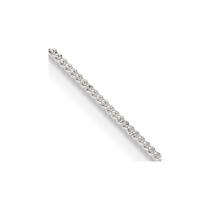 14 Inch Sterling Silver 1mm Curb Chain Necklace