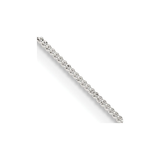 14 Inch Sterling Silver 1mm Curb Chain Necklace