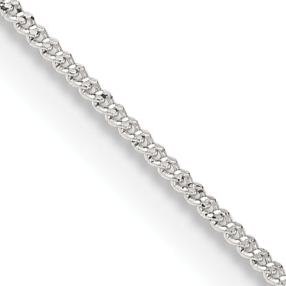 16 Inch Sterling Silver 1mm Curb Chain Necklace