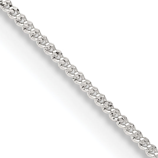 18 Inch Sterling Silver 1mm Curb Chain Necklace