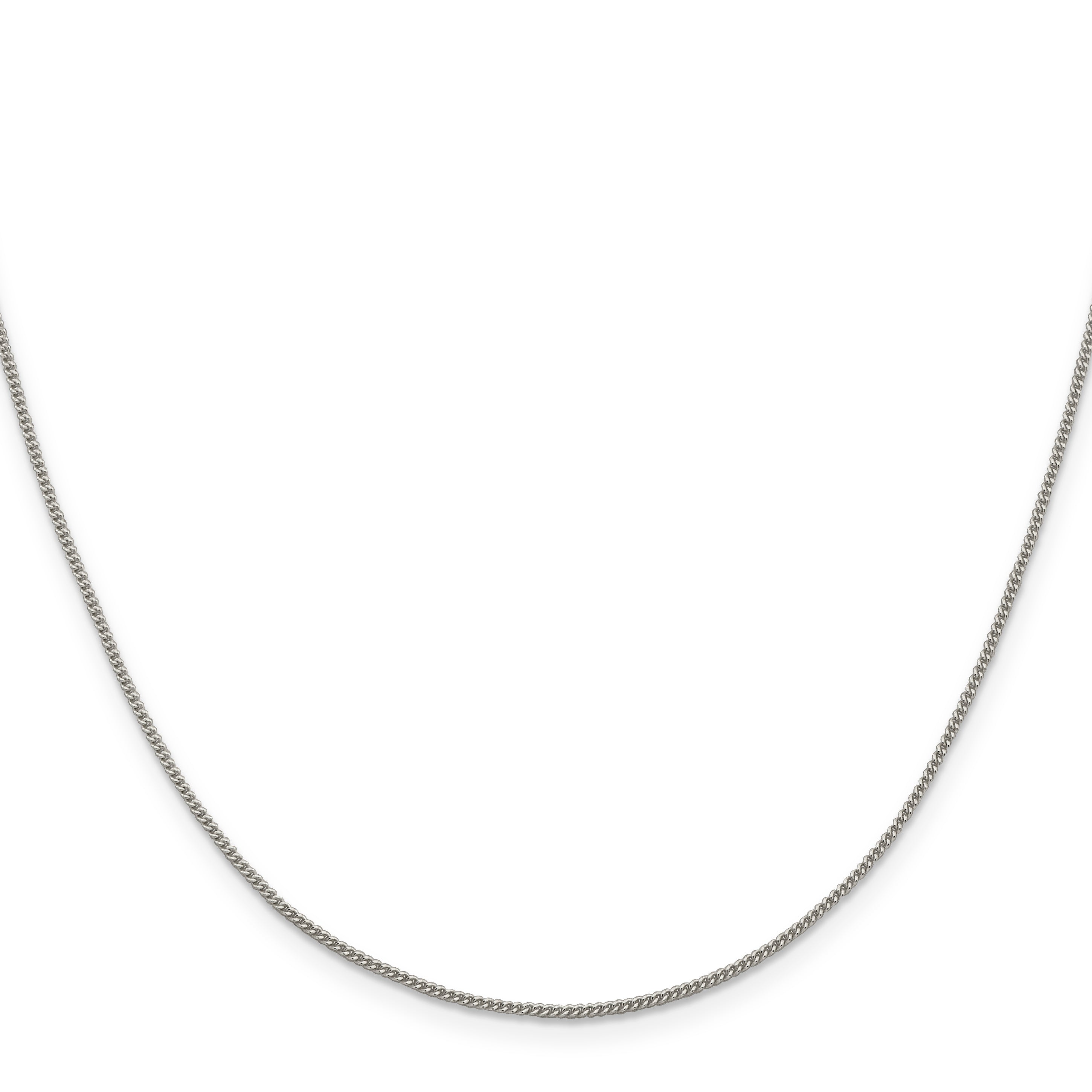 24 Inch Sterling Silver 1.15mm Curb Chain Necklace