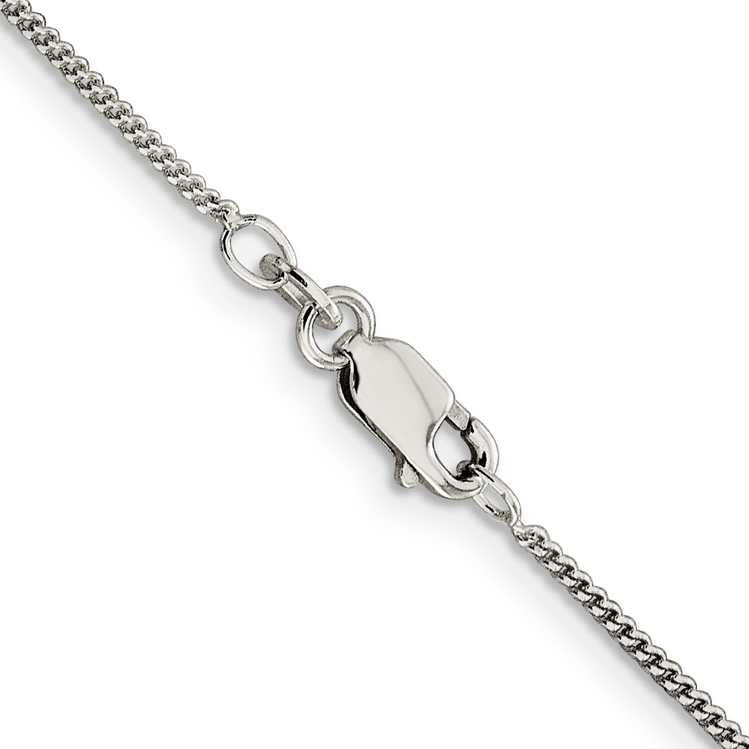 16 Inch Sterling Silver 1.15mm Curb Chain Necklace