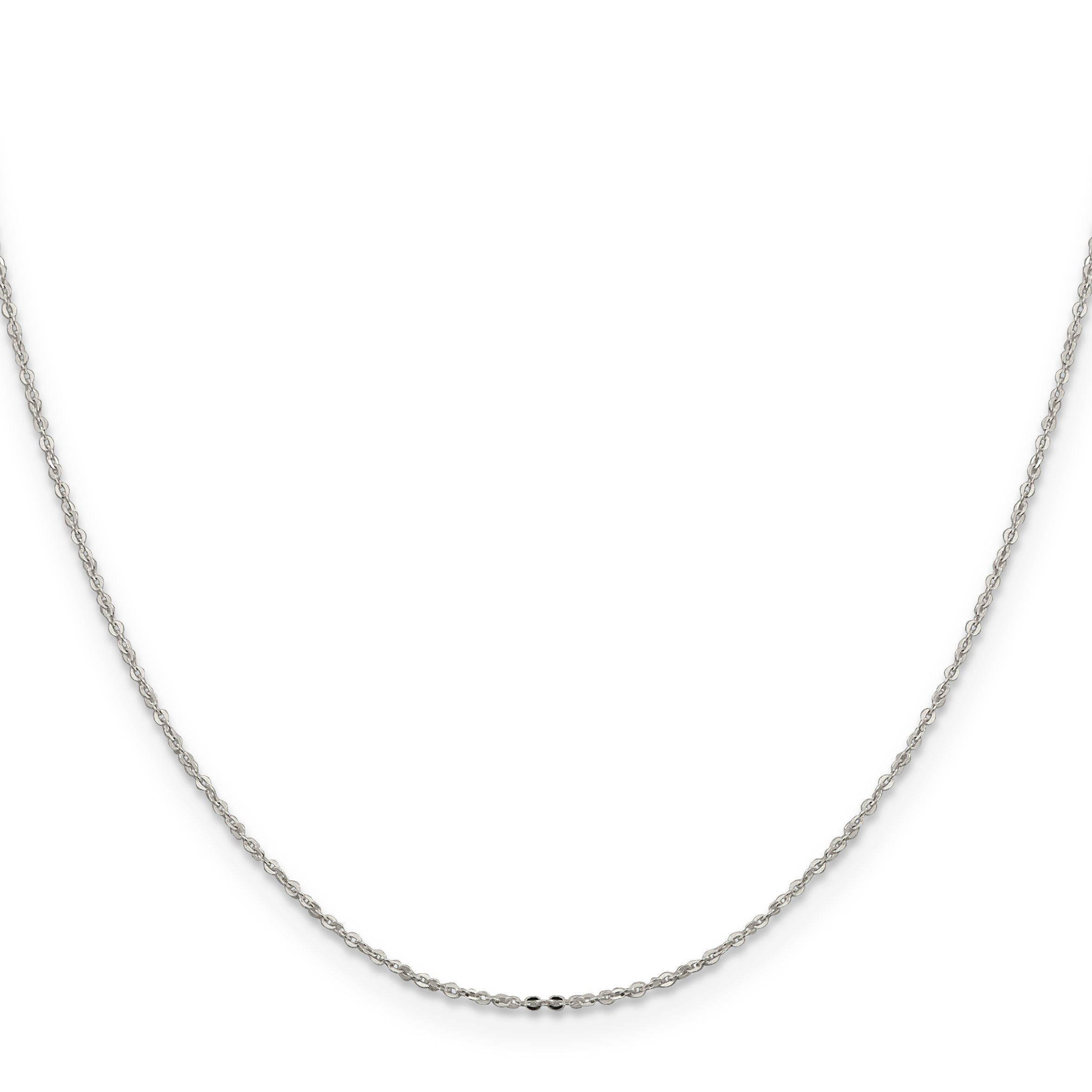 30 Inch Sterling Silver 1.15mm Flat Cable Chain Necklace
