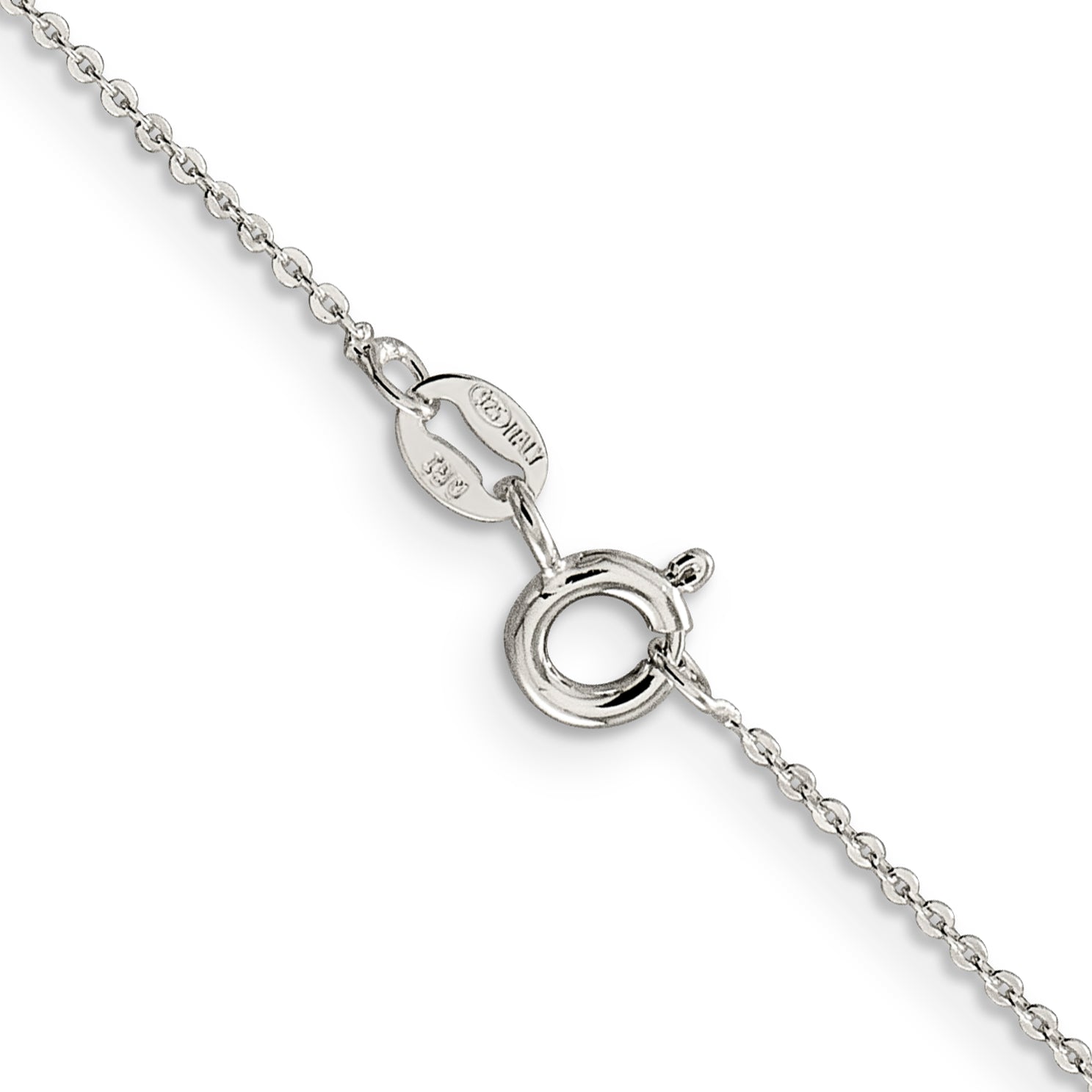 18 Inch Sterling Silver 1.15mm Flat Cable Chain Necklace