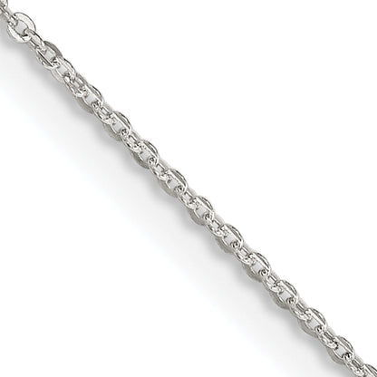 16 Inch Sterling Silver 1.15mm Flat Cable Chain Necklace